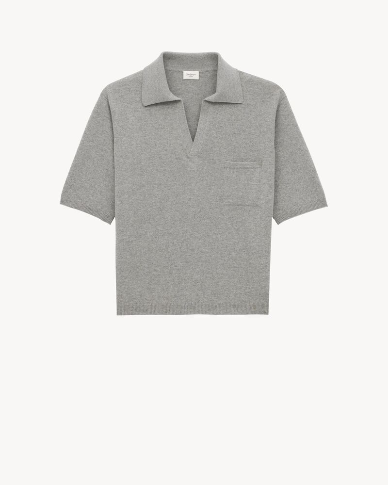 POLO SHIRT IN WOOL | Saint Laurent | YSL.com