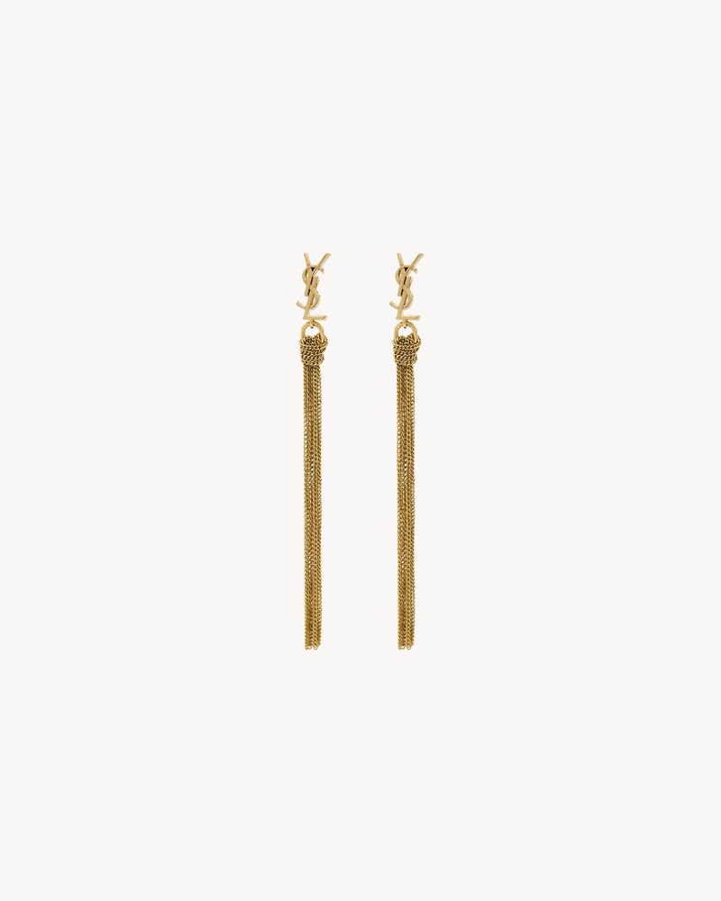 CASSANDRE tassel earrings in metal