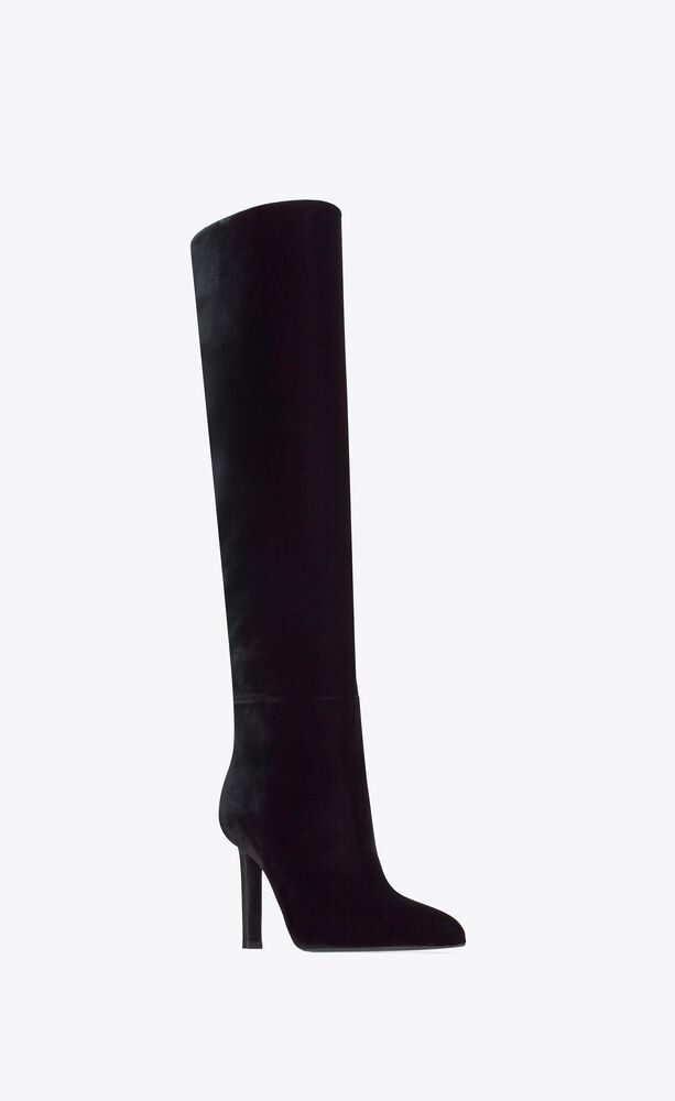 Kidd Boots In Velvet Saint Laurent Ysl Com