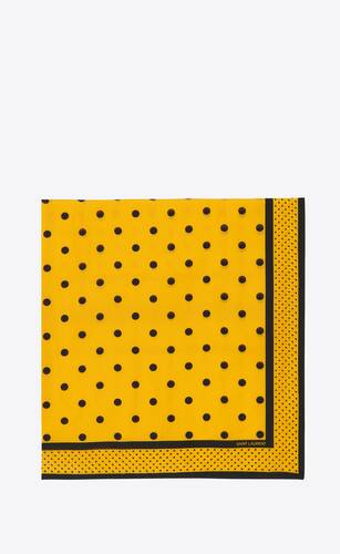 square polka dots scarf in silk habutai