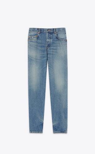Long baggy jeans in blue bay denim, Saint Laurent