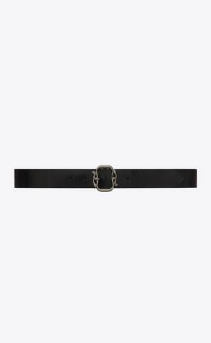 serpents buckle belt in leather