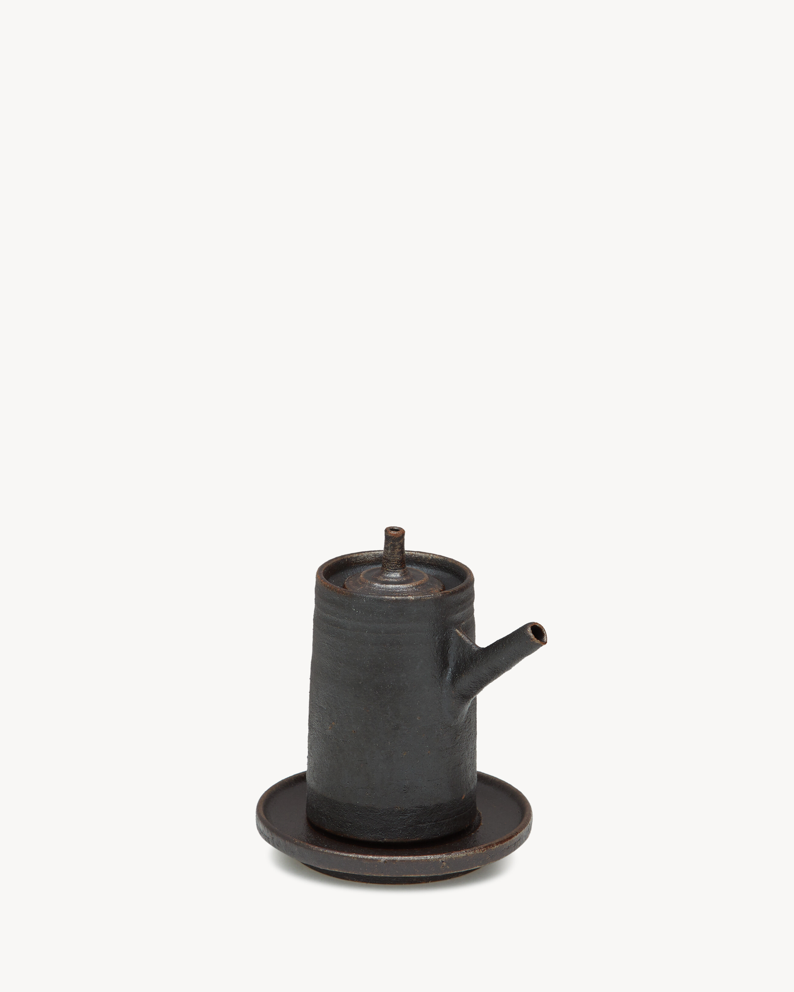 SUSHI PARK ERI TAKANO SOYA SAUCE BOTTLE AND SAUCER IN CERAMIC