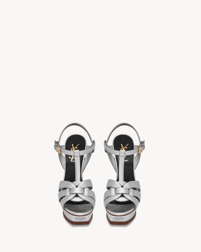 Ysl silver tribute heels Outlet