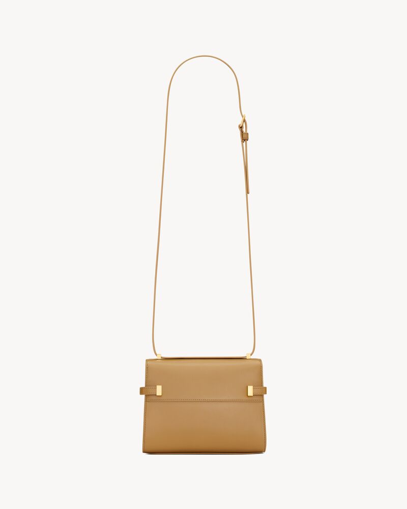 Manhattan Mini Leather Shoulder Bag in Black - Saint Laurent