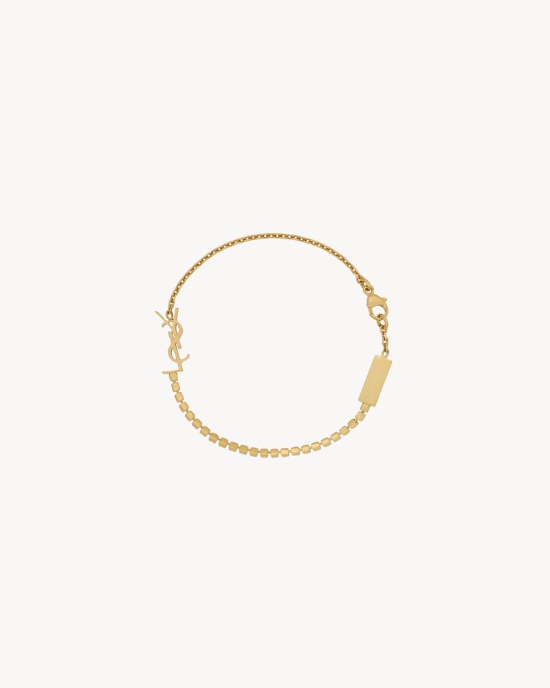 CASSANDRE CHARM BRACELET IN METAL AND RHINESTONE