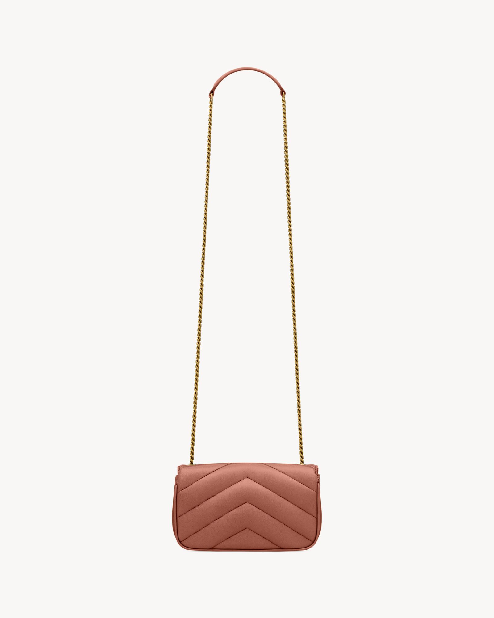 LOULOU MINI BAG 20 IN DARK CYAN LAMBSKIN GOLD HARDWARE
