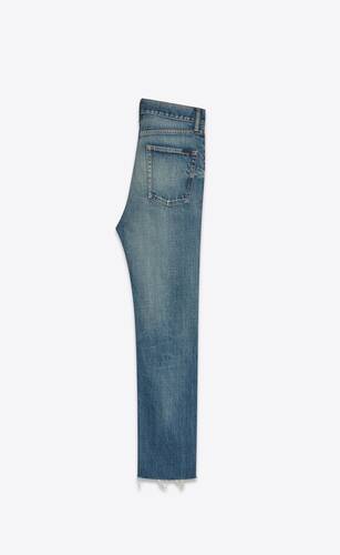 straight jeans in blue denim