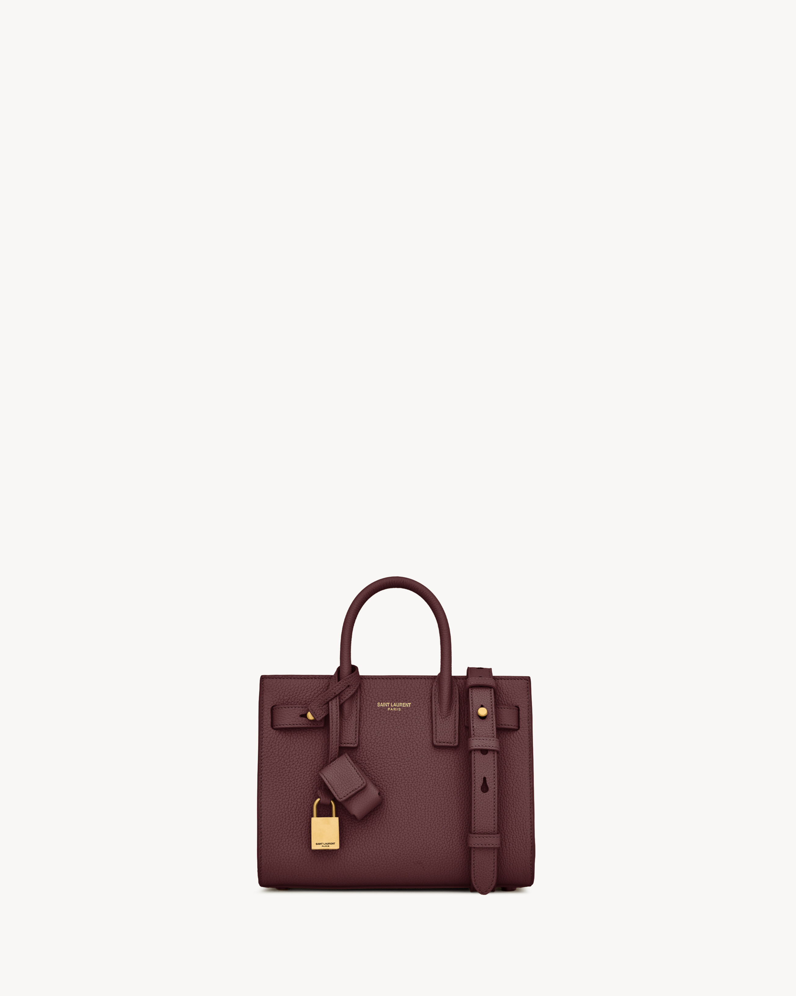 SAC DE JOUR粒面皮革柔軟Nano手袋