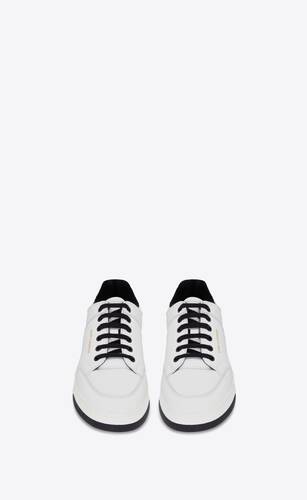 sl/61 low-top sneakers in smooth and grained leather
