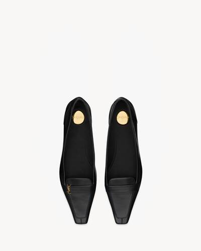 ★SAINT LAURENT★ポピー バレリーナシューズ スムースレザー Thumbnail-818008AAEHW1000_A.