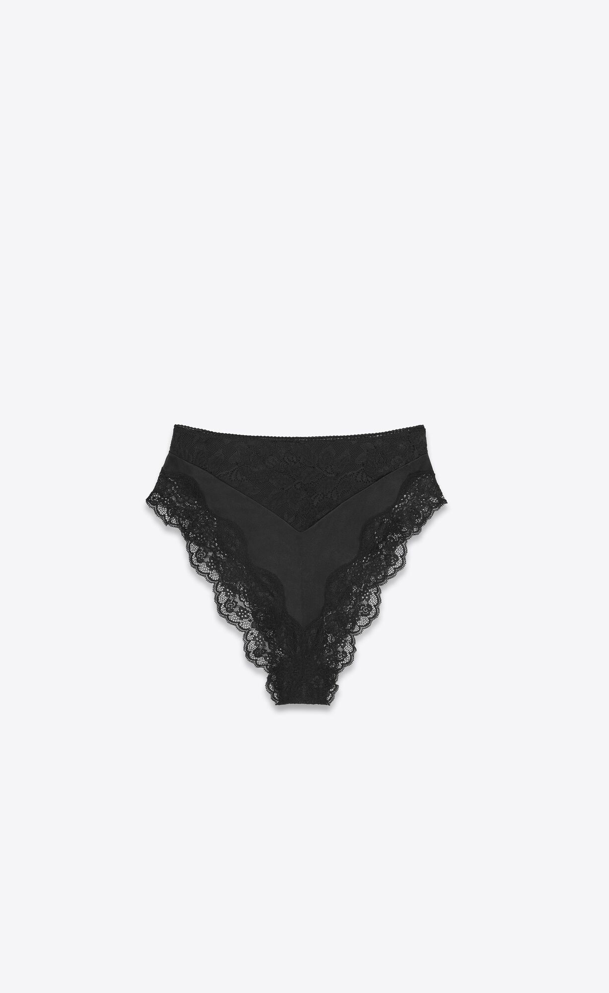 Silk satin and lace panties Saint Laurent United States