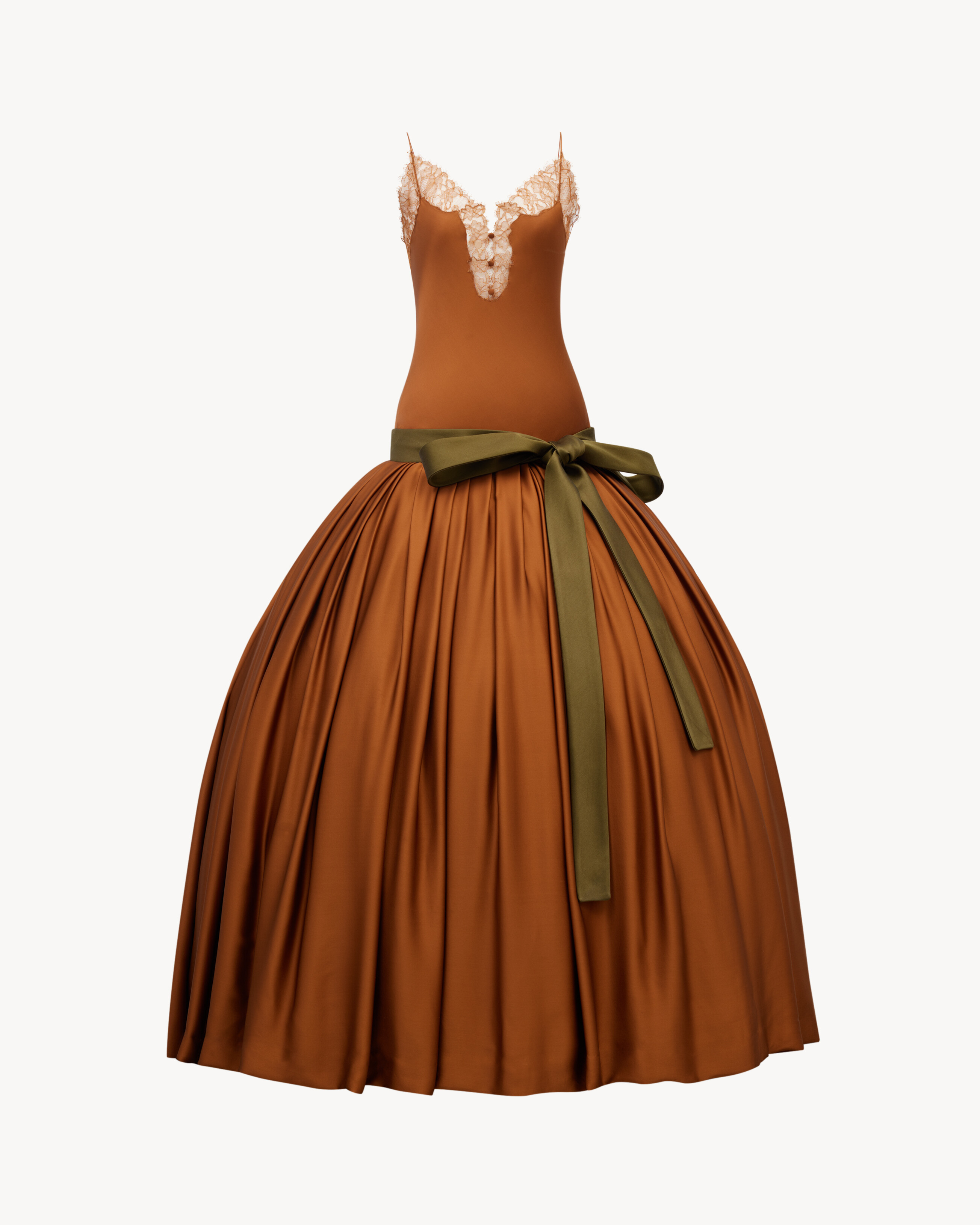 slip bell dress in silk charmeuse