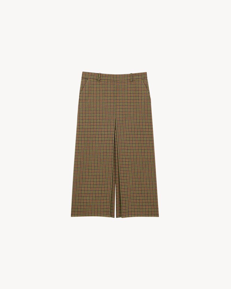culottes in wool check
