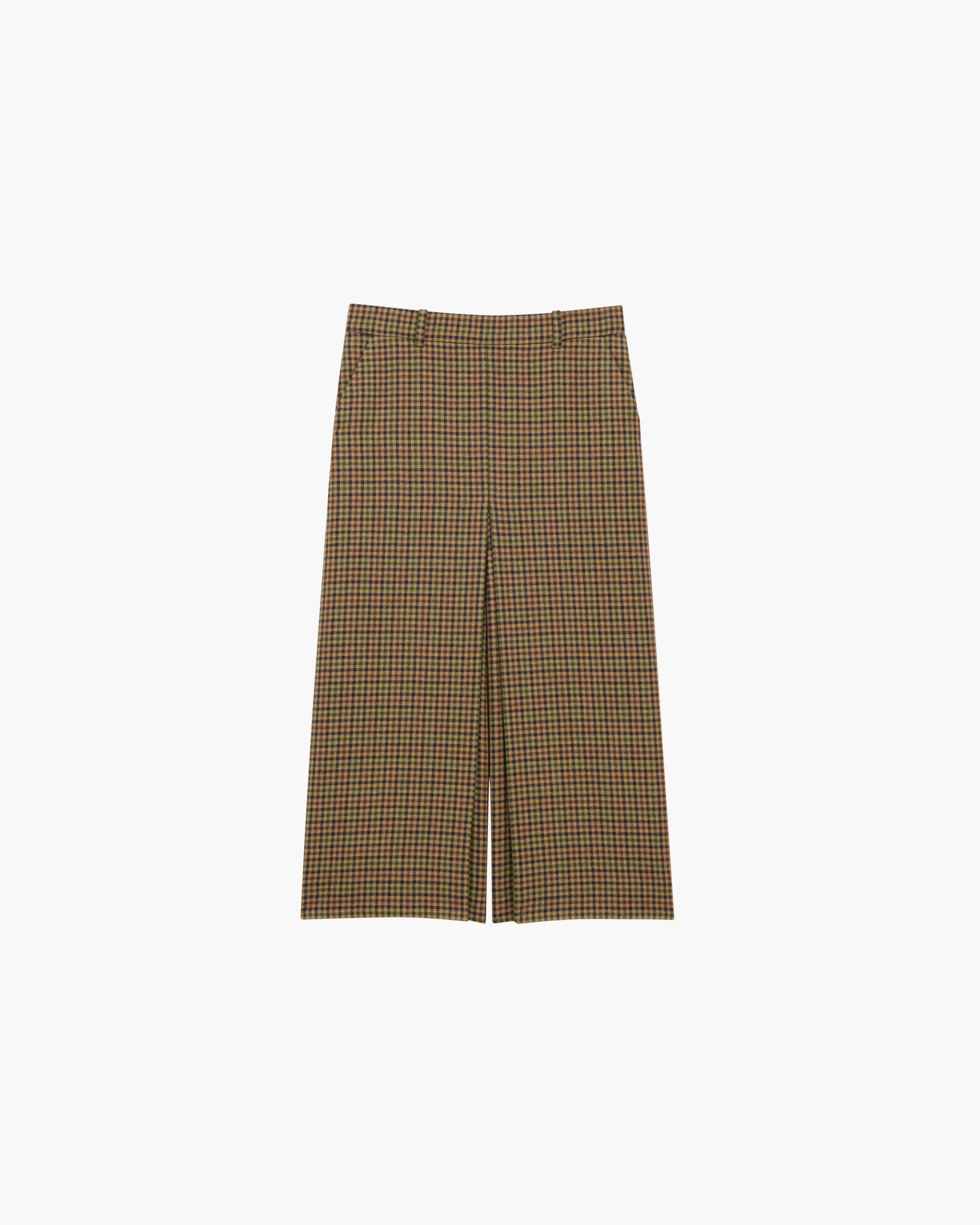 culottes in wool check