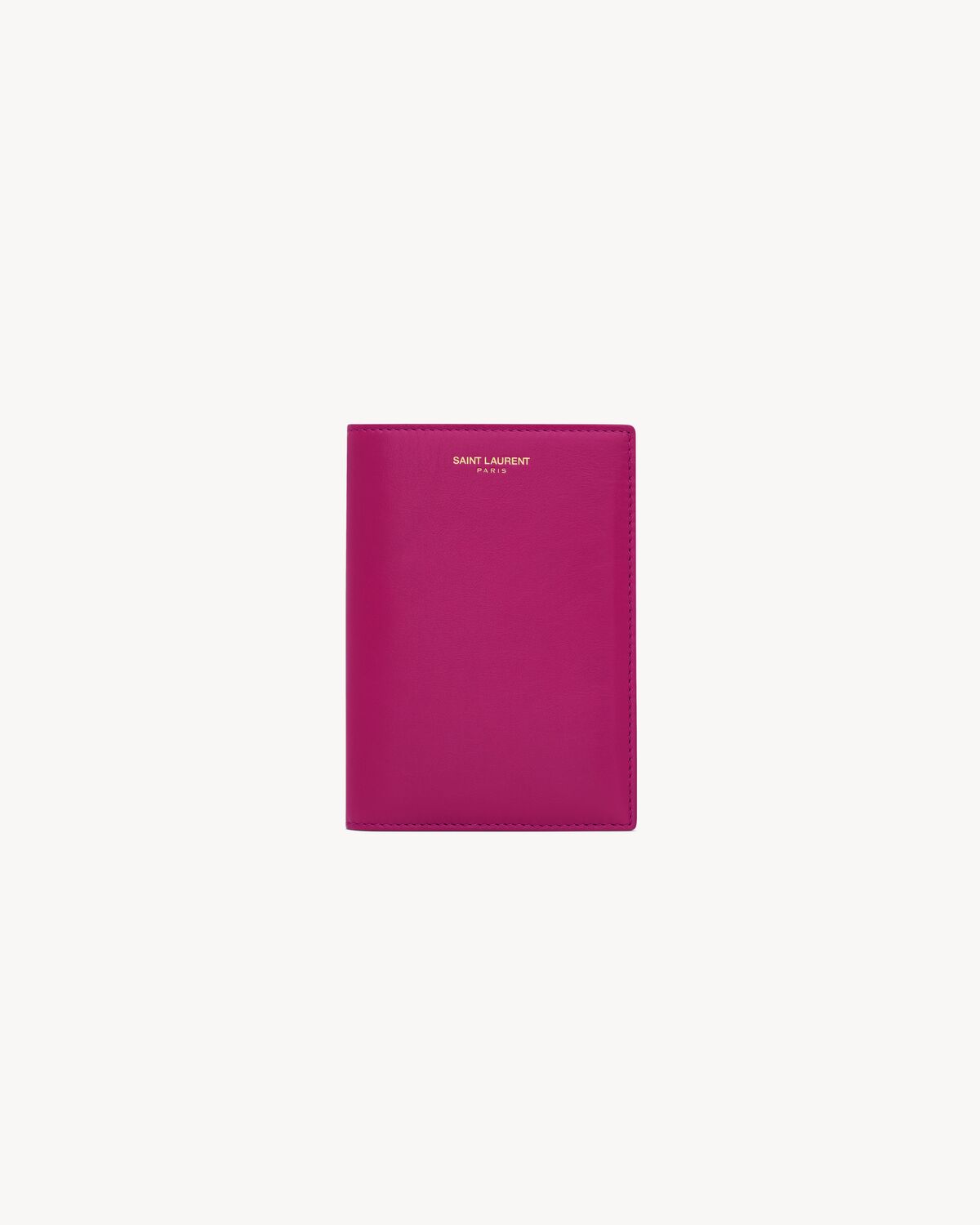 saint laurent paris passport case in shiny leather