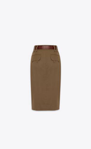 pencil skirt in cotton twill