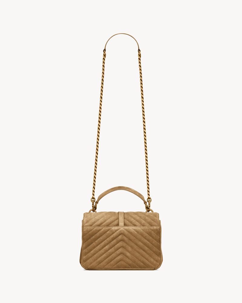 Bolsa COLLEGE média em camurça