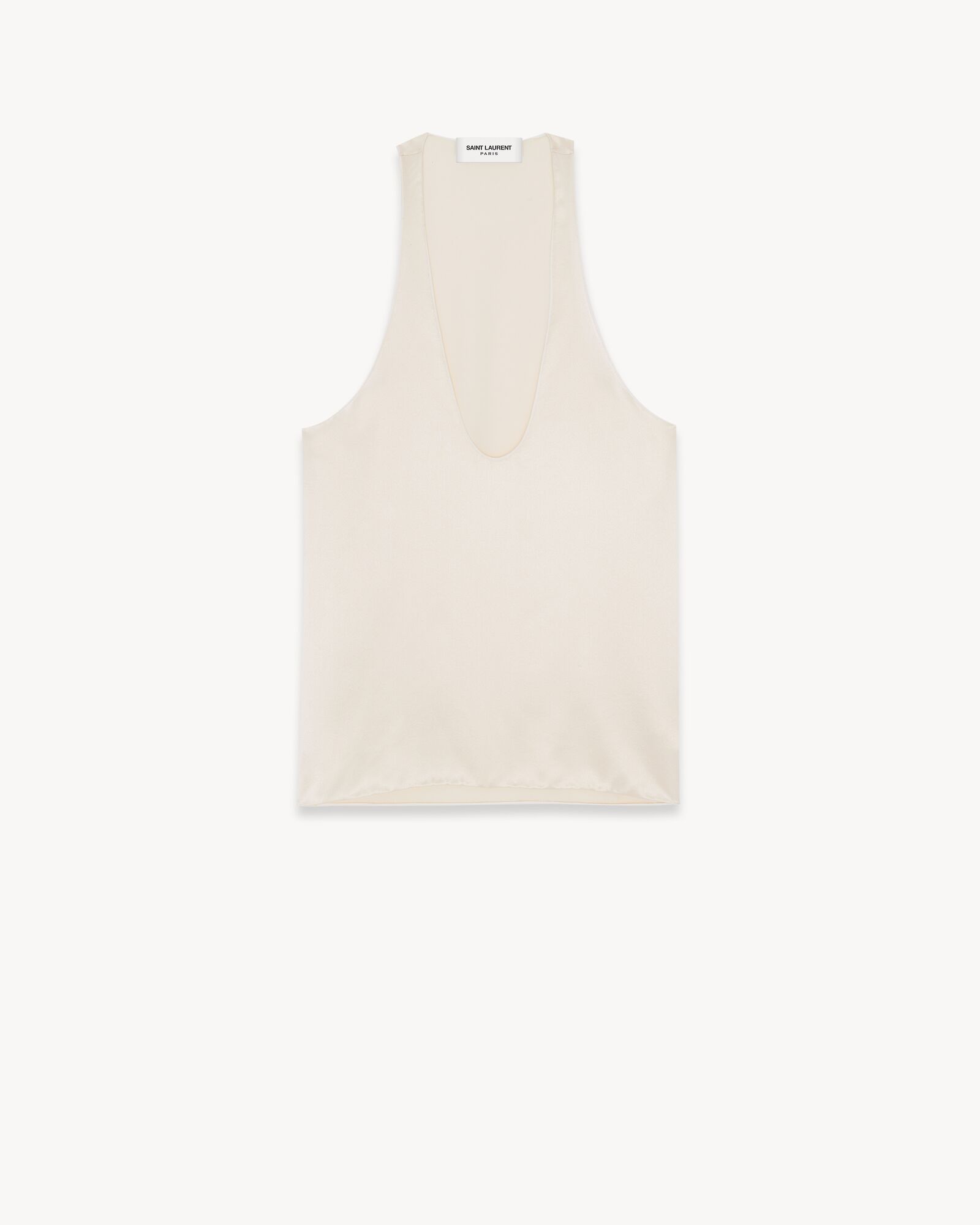 Tank top in silk satin crepe | Saint Laurent | YSL.com