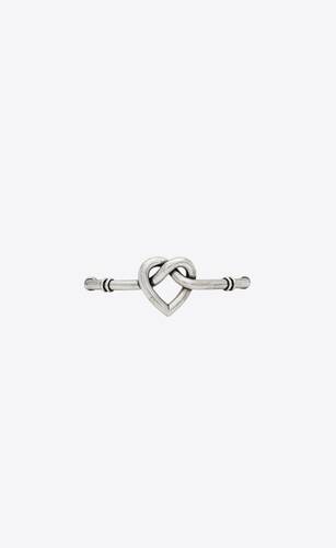 knot heart cuff bracelet in metal