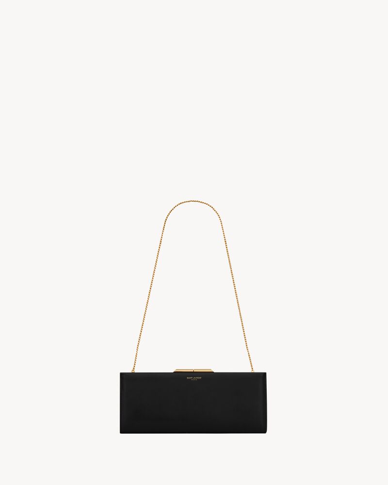 Midnight small clutch in smooth leather
