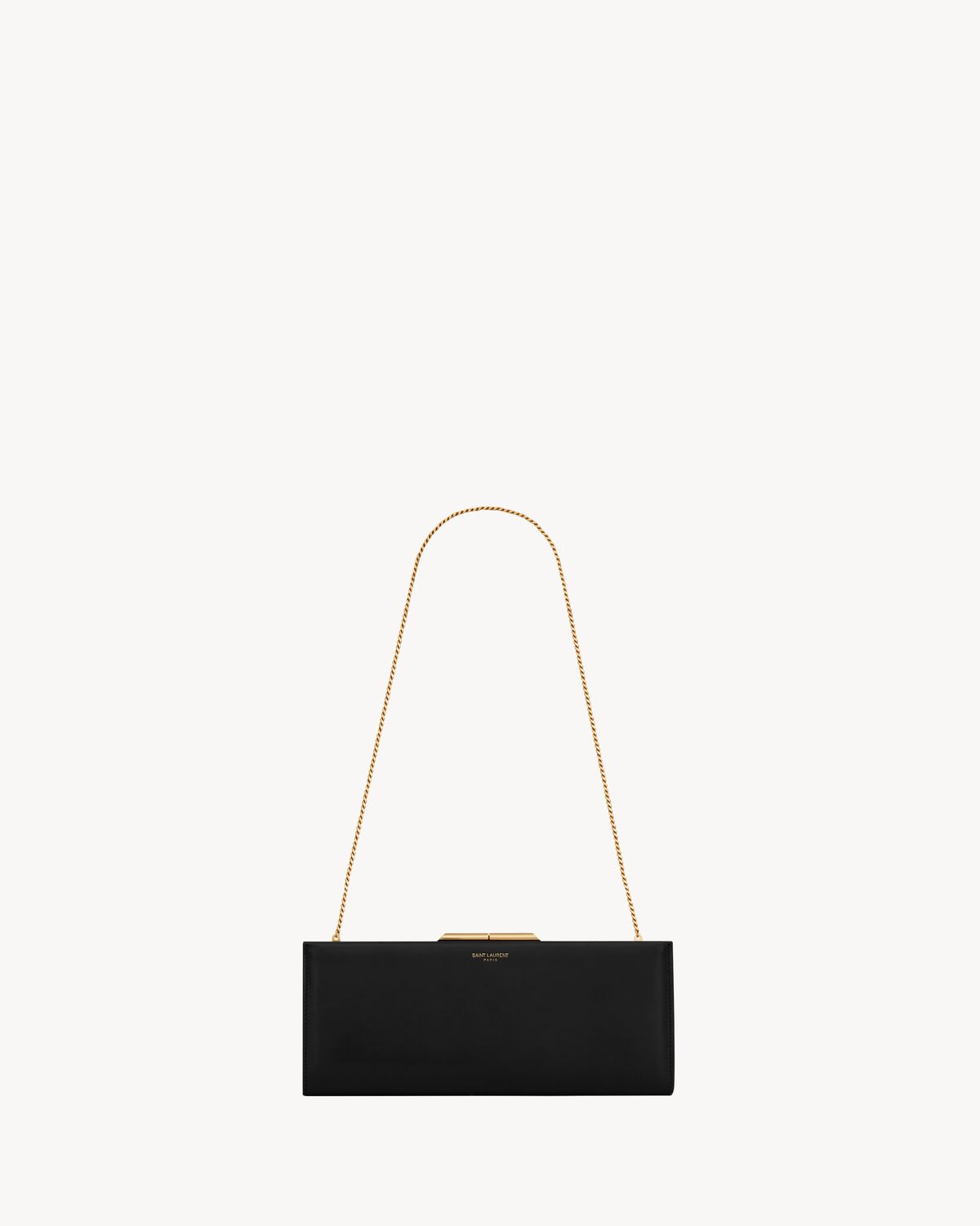 midnight small clutch in smooth leather