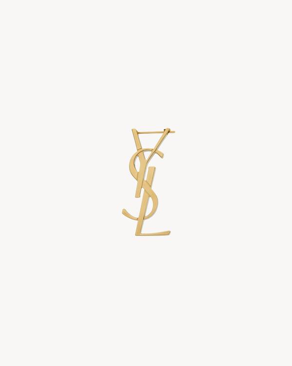 YSL ピンバッチ　カサンドラロゴ SAINT LAURENT サンローラン ブローチ CASSANDRE BROCHE
