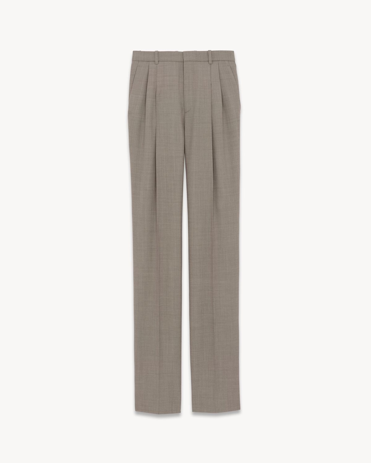 High-Waisted Pants in Wool