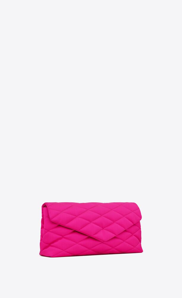 SADE PUFFER ENVELOPE CLUTCH IN QUILTED SATIN | Saint Laurent | YSL.com
