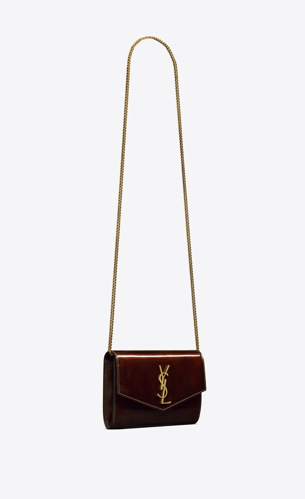 Louis Vuitton Patent Leather Wallet With Shoulder Strap