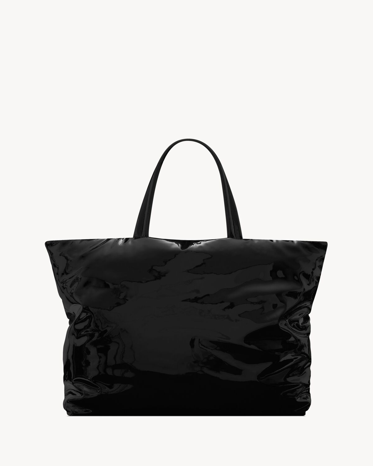 SAINT LAURENT MAXI TOTE IN PATENT CANVAS