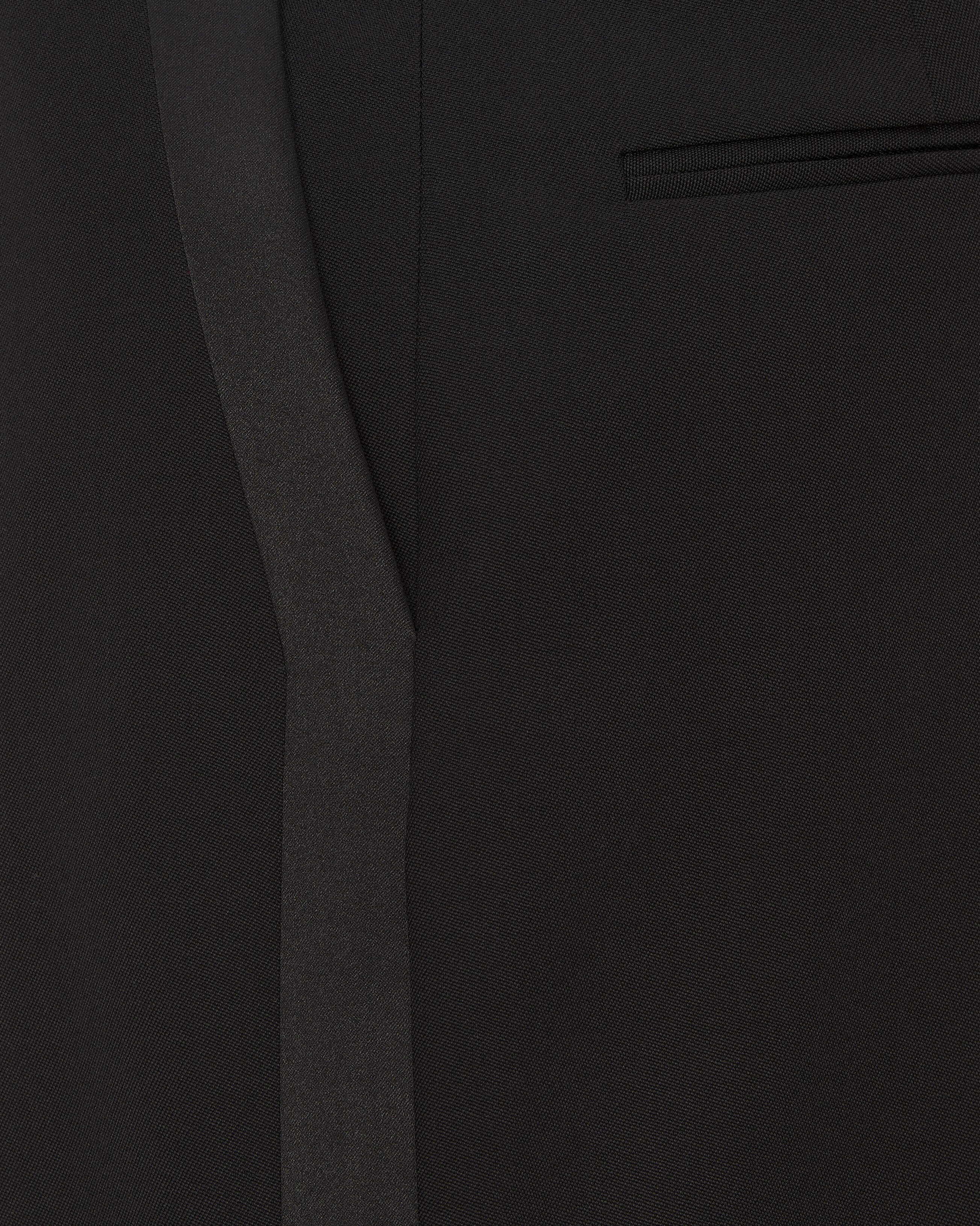 High-waisted tuxedo pants in grain de poudre