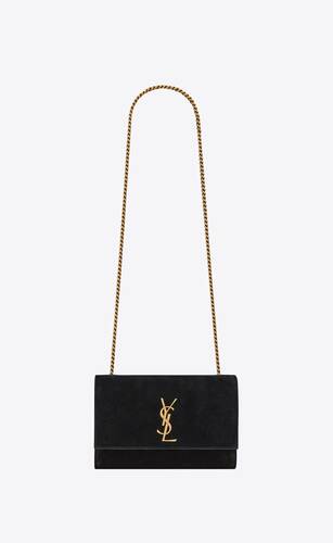 kate small supple/reversible chain bag in suede and leather