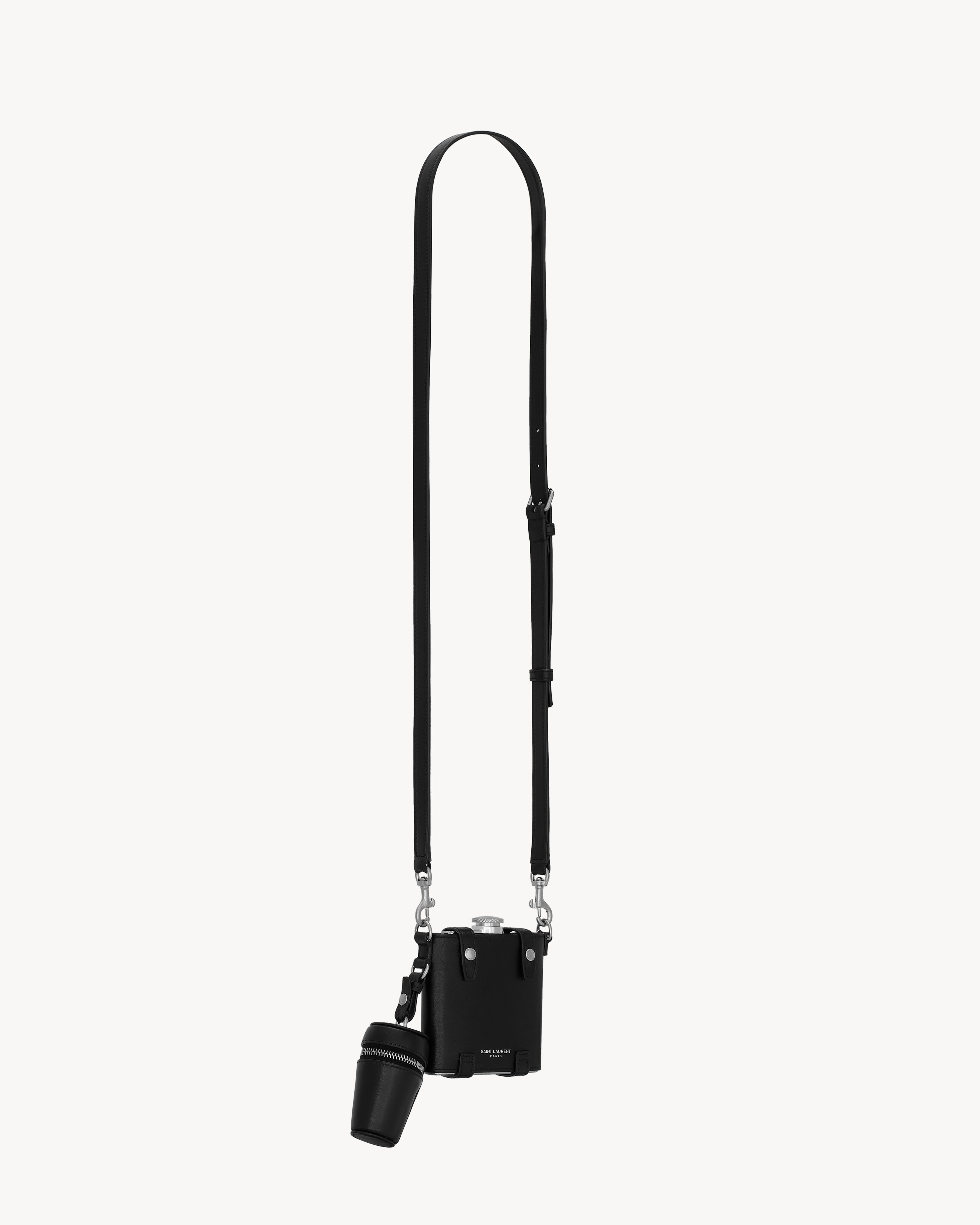 Saint Laurent Flask in Metal and leather