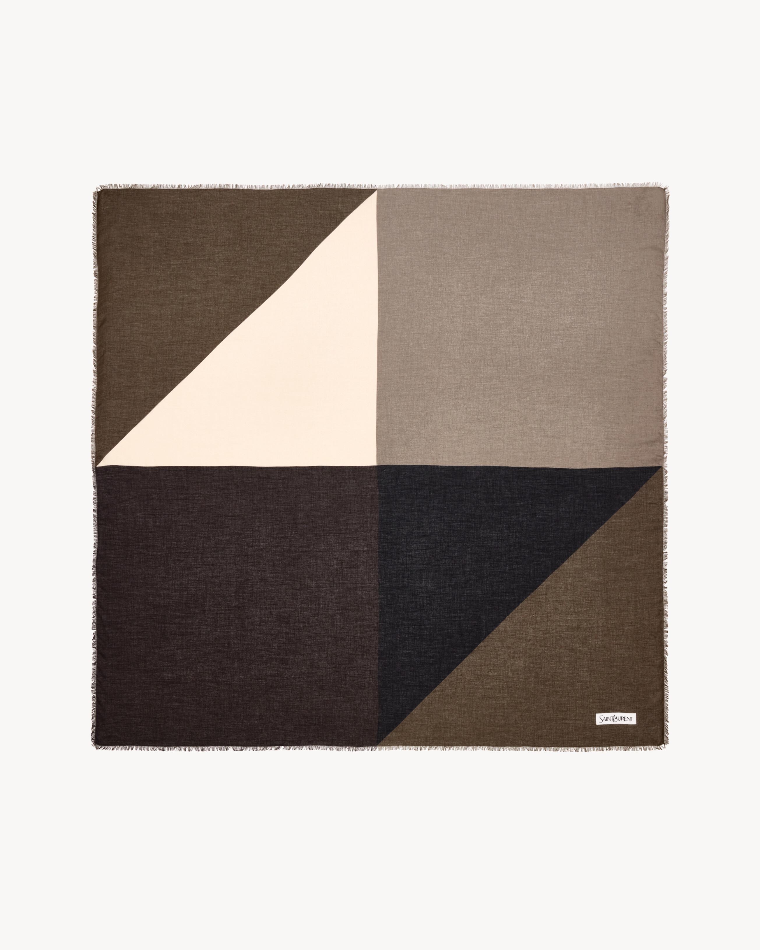 square scarf in graphic modal and cashmere