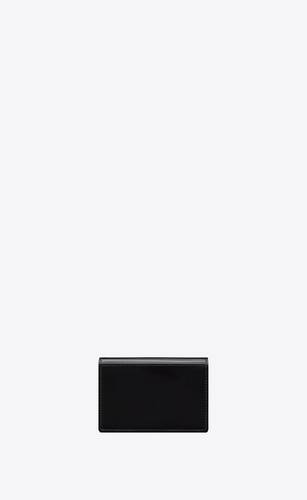 saint laurent business card case in brushed leather