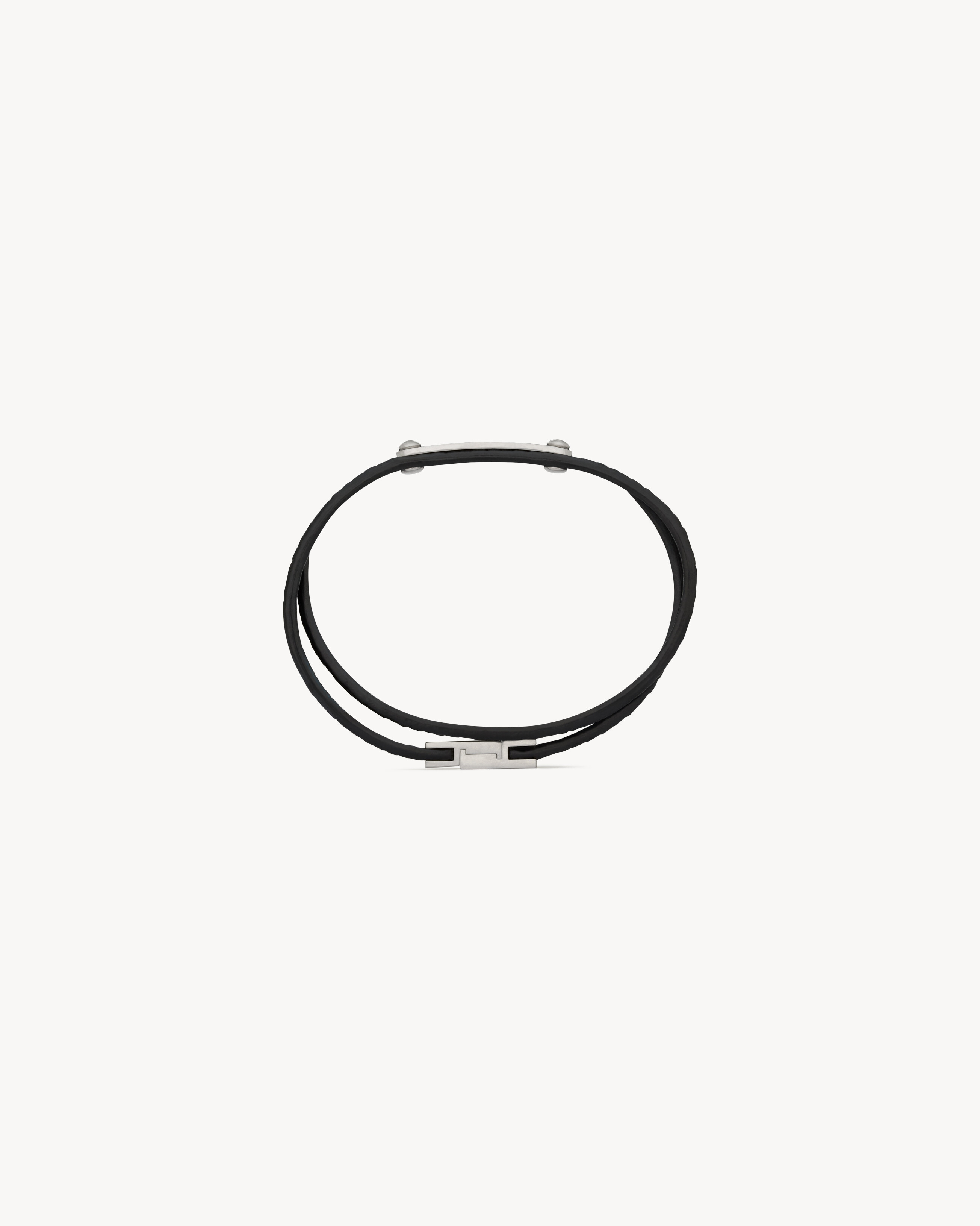 DOUBLE-WRAP BRACELET IN TEJUS AND METAL