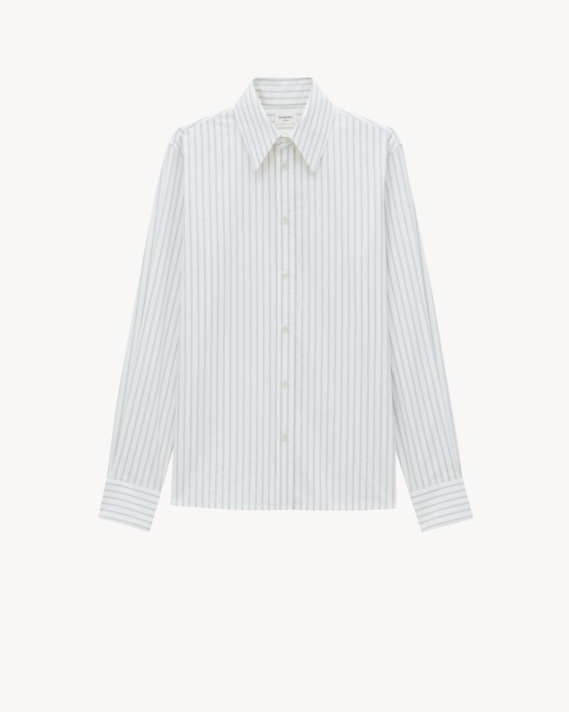 CASSANDRE shirt in tack-stripe poplin