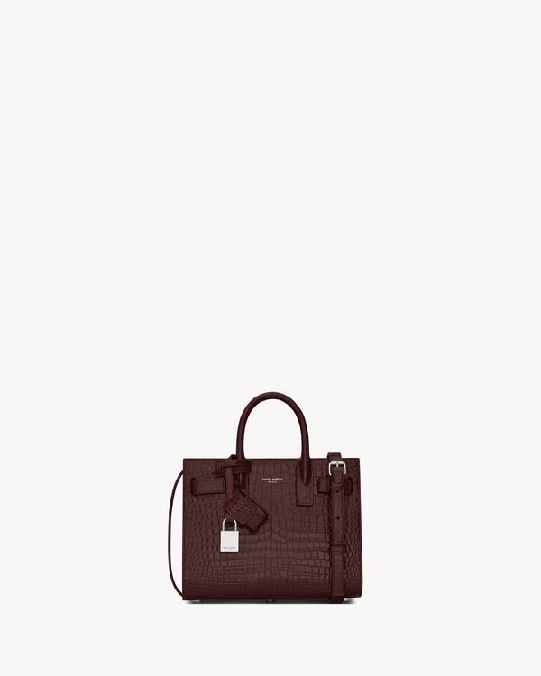 SAC DE JOUR IN CROCODILE EMBOSSED LEATHER NANO Saint Laurent YSL