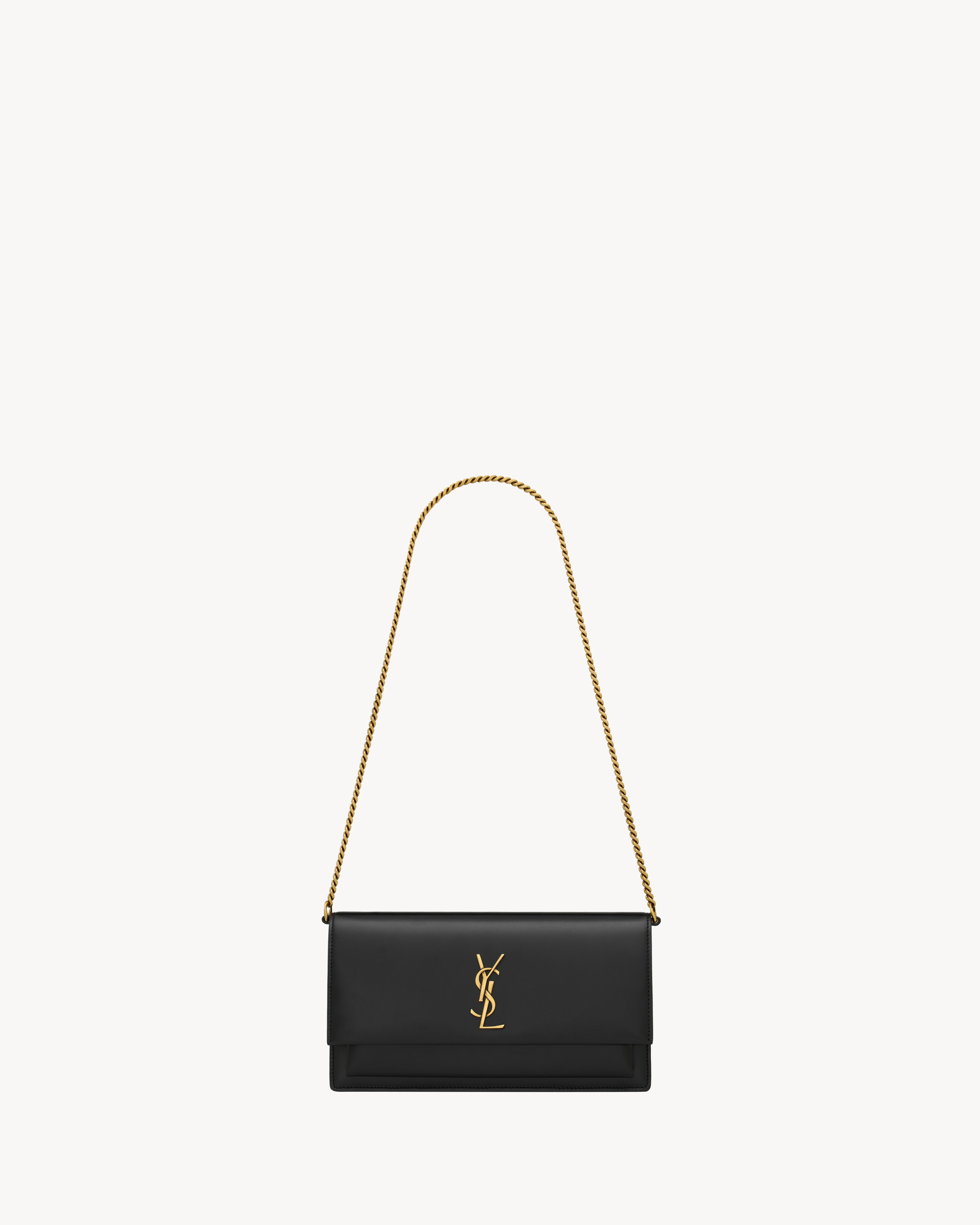 SUNSET clutch in BOX saint laurent in Black Saint Laurent YSL