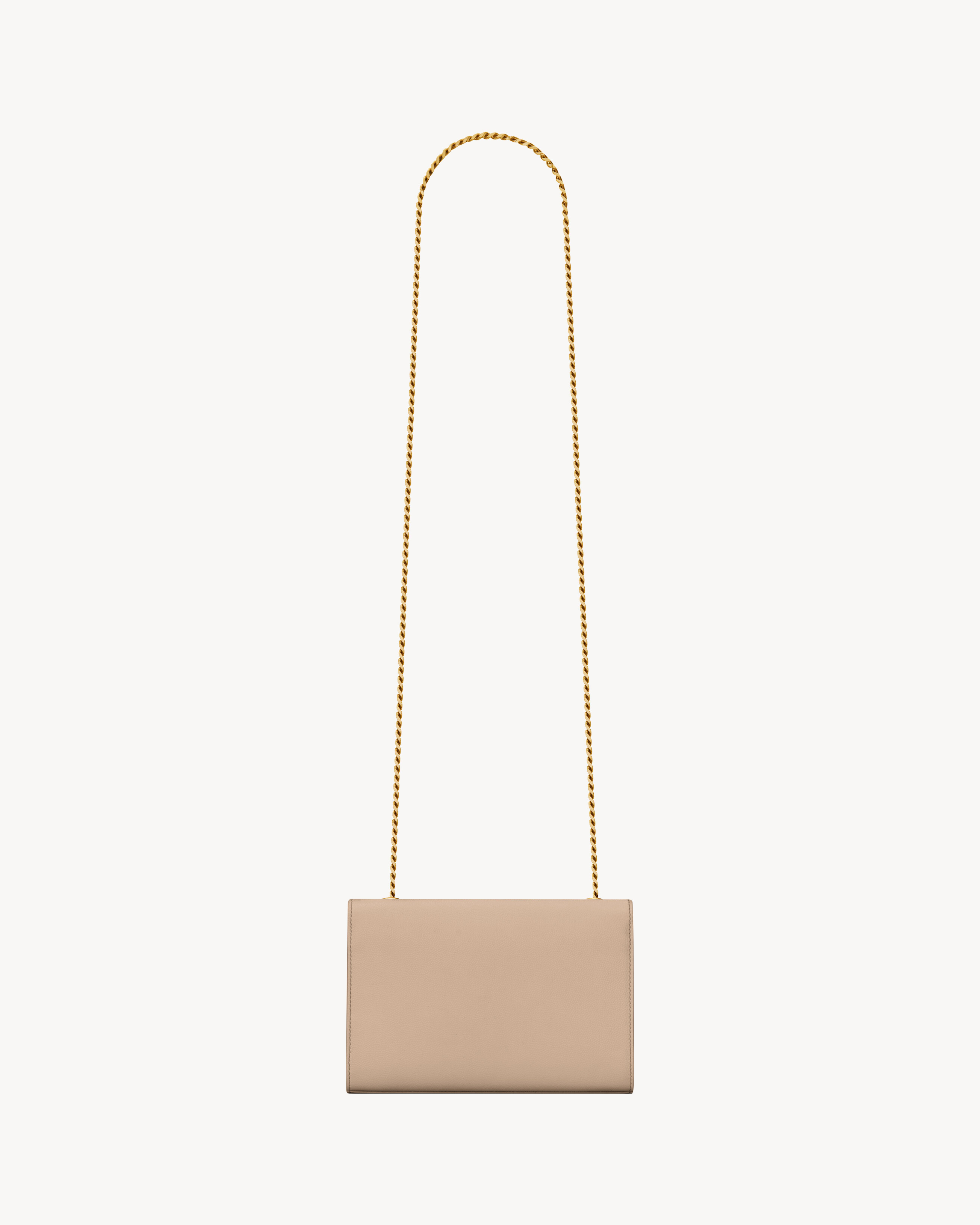KATE small Tasche mit Kette aus schwarzem strukturiertem Leder mit Grain-de-Poudre-Prägung
