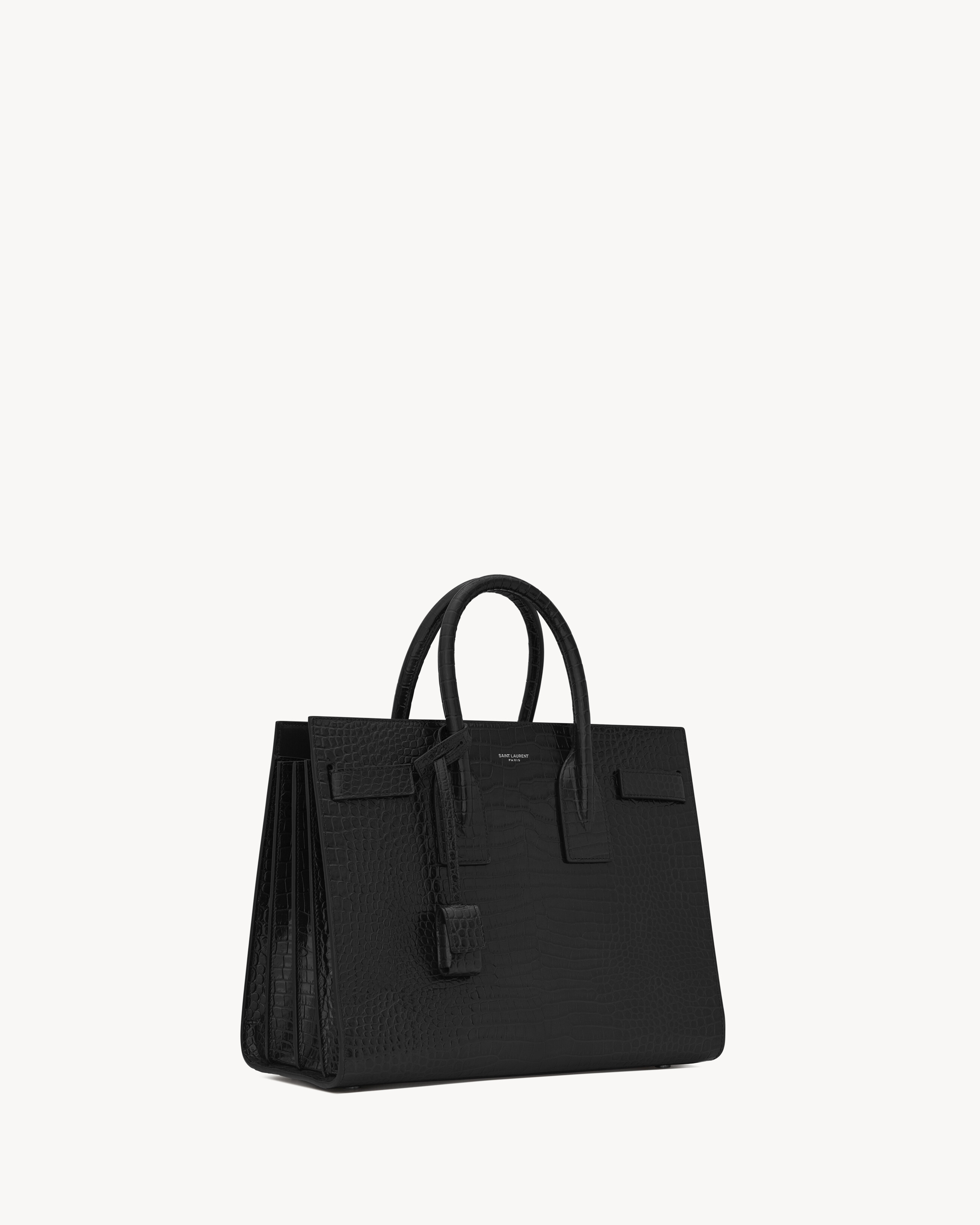 sac de jour in CROCODILE-EMBOSSED leather - small