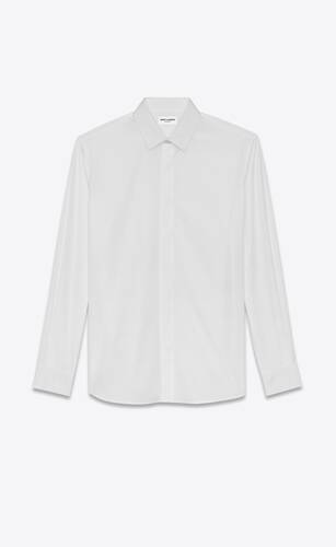Ysl mens white shirt Outlet