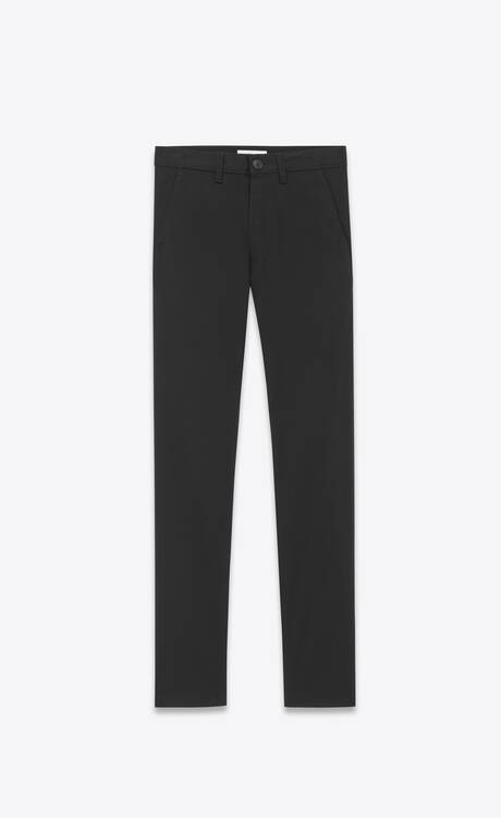 Chino pants in black raw stretch gabardine | Saint Laurent | YSL.com