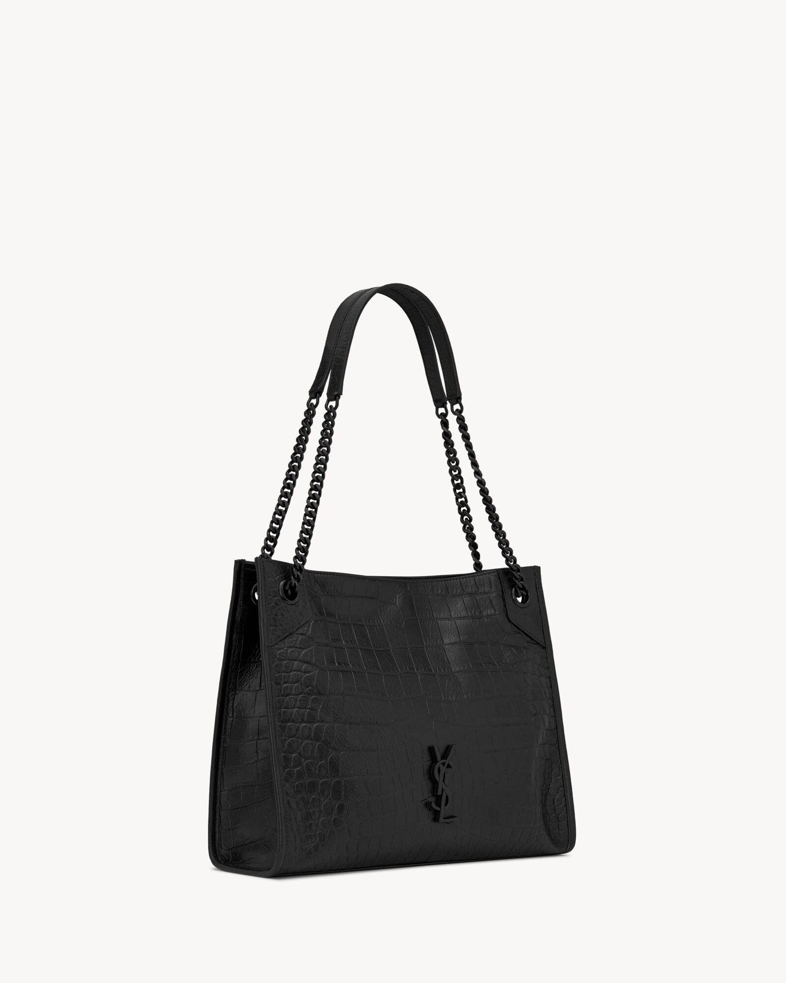 NIKI medium shopping bag in crocodileembossed leather Saint Laurent