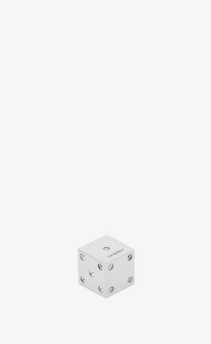 diamond-embellished dice in 18k grey gold