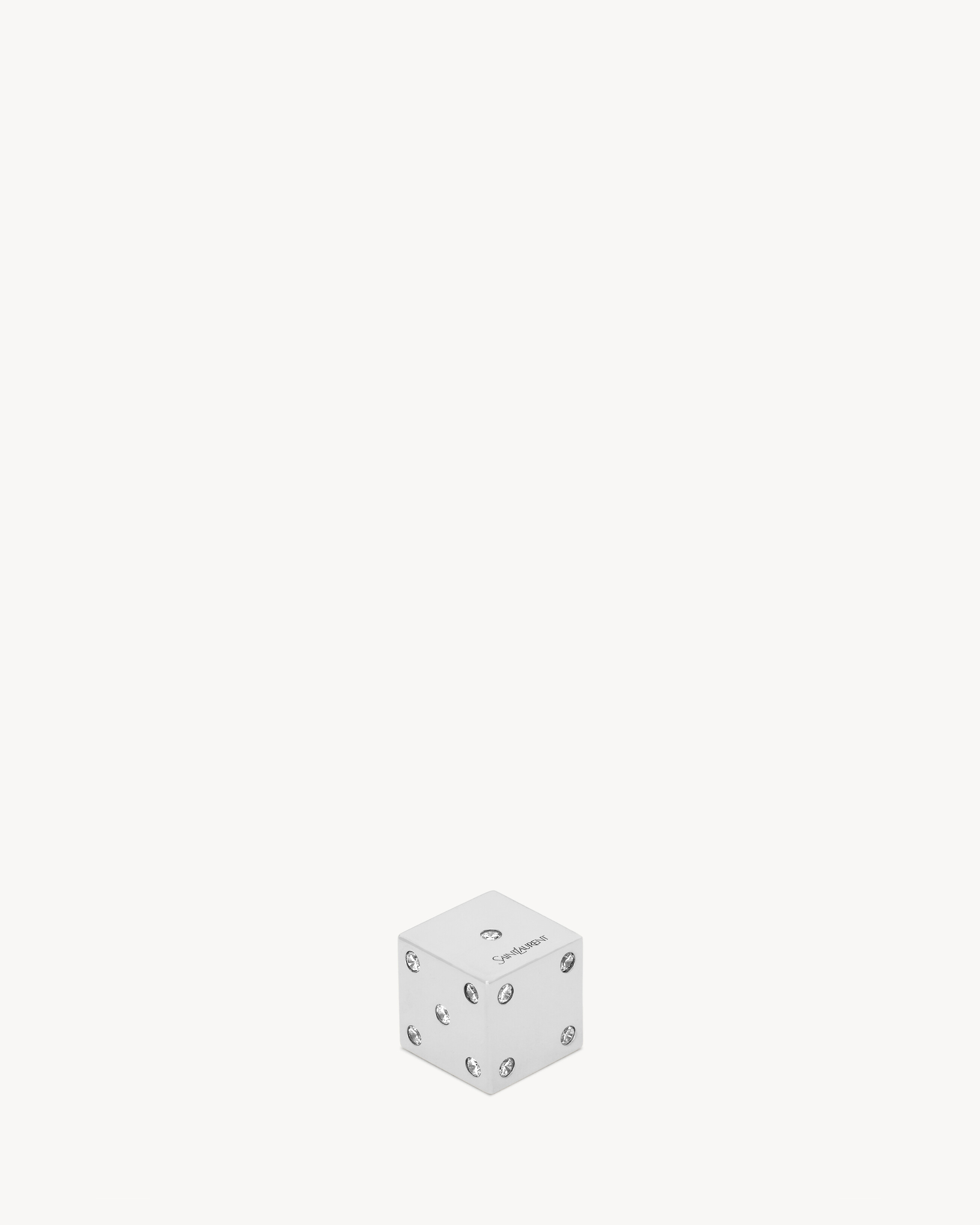 Diamond-embellished dice in 18K grey gold