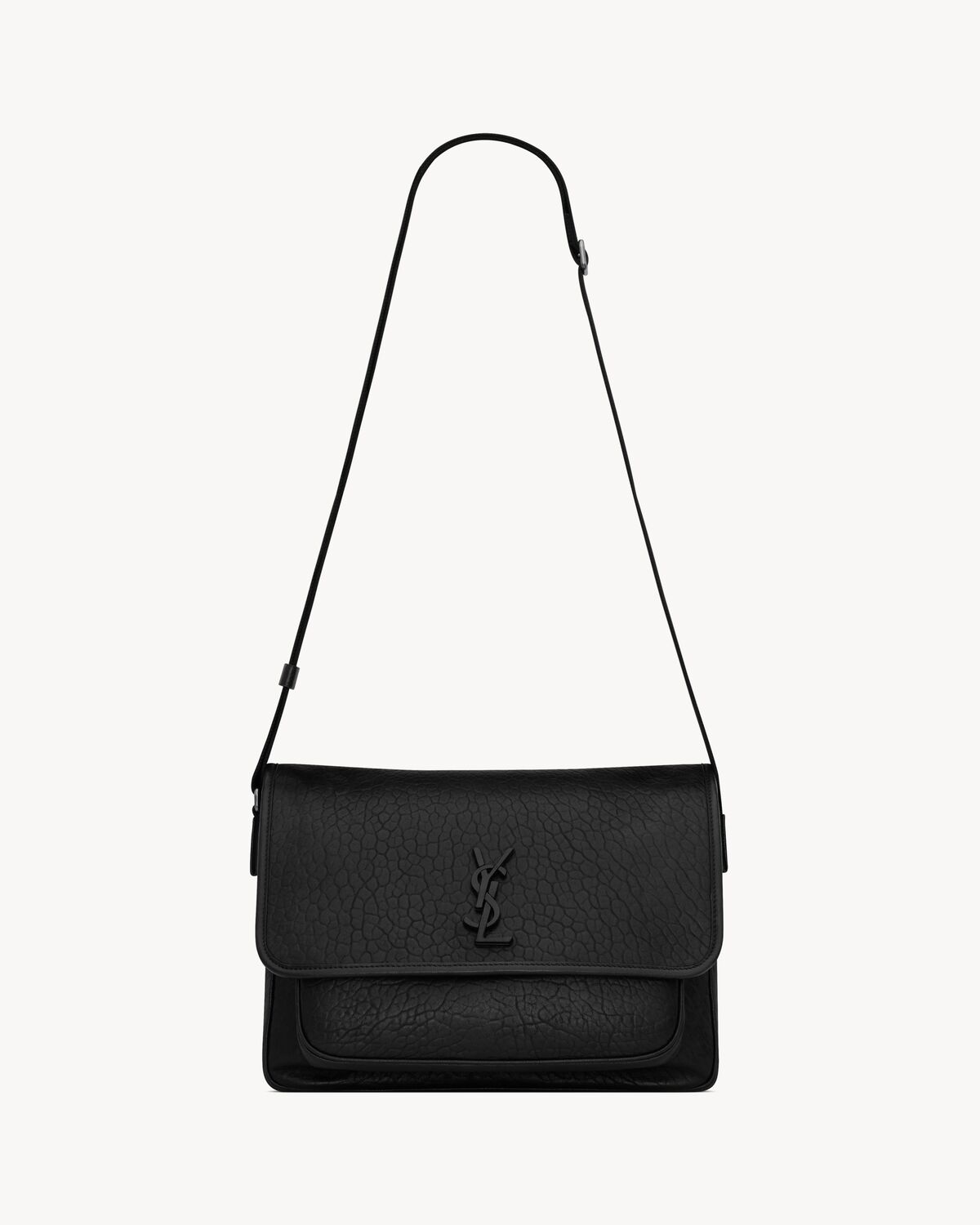 Bolso messenger Niki de piel granulada