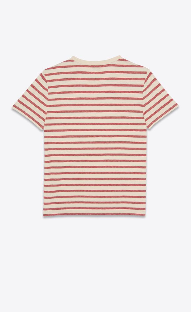Saint laurent red striped t shirt Clearance
