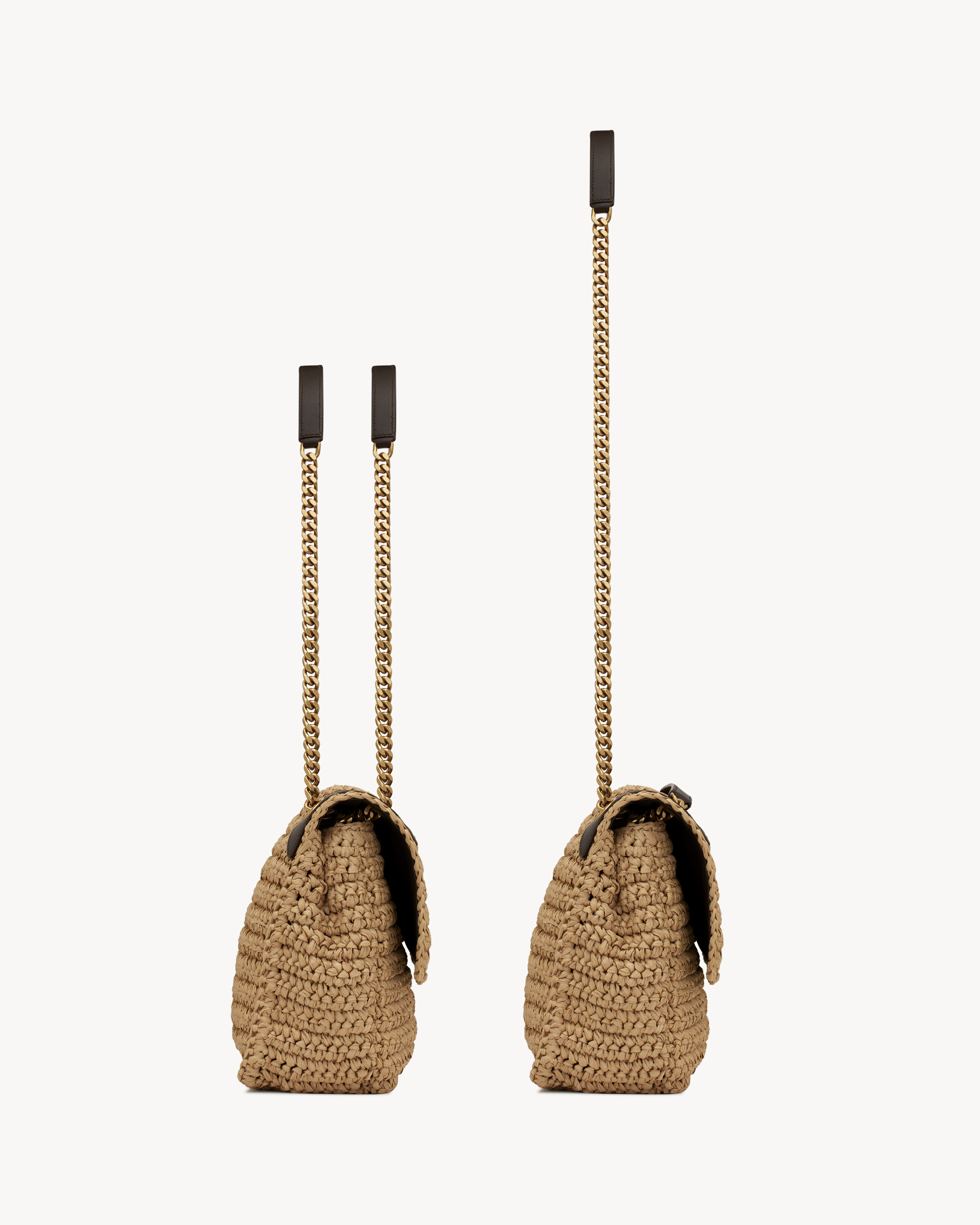NIKI medium in raffia and leather